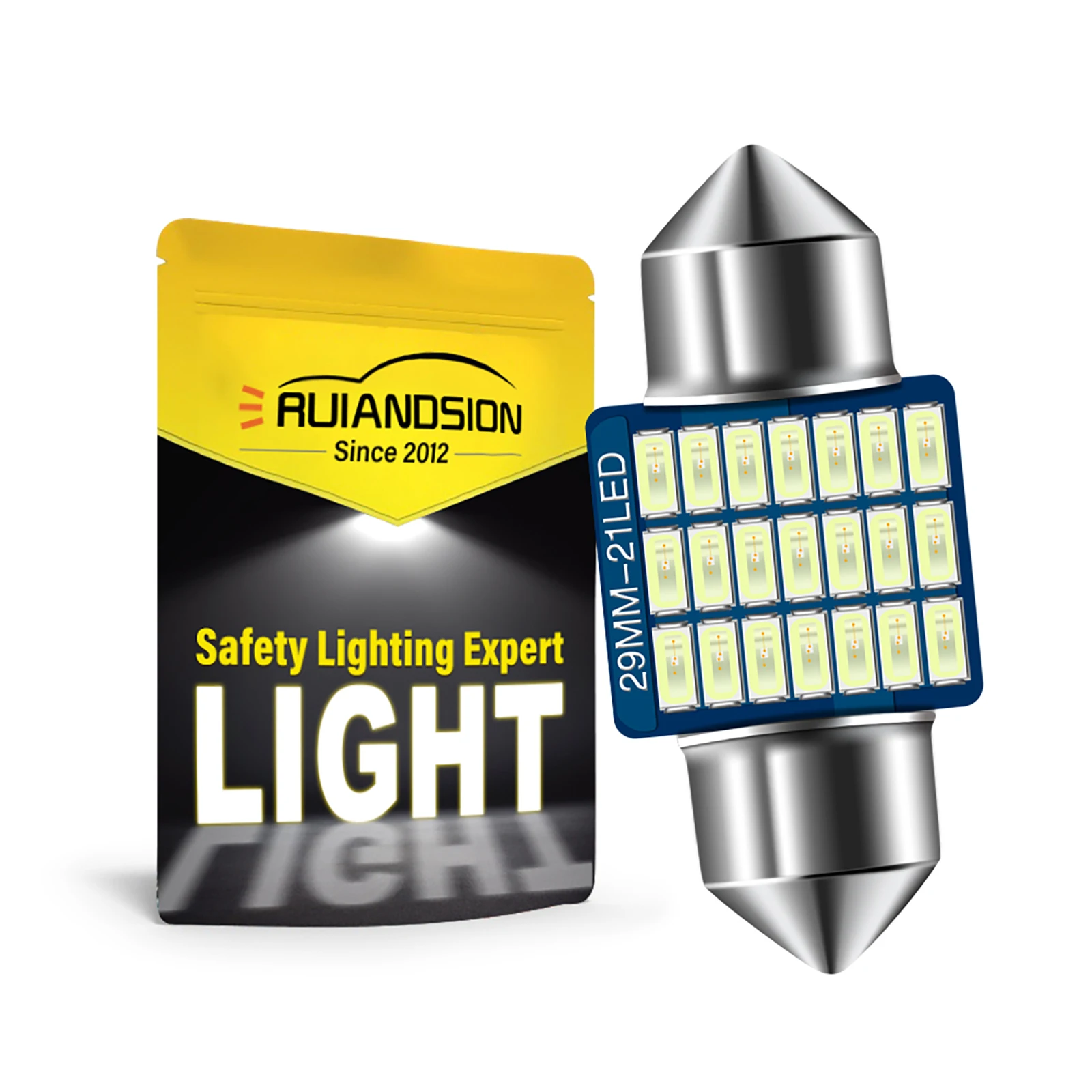 RUIANDSION 2 uds C5W 28/29MM Universal sin error adorno LED 12V para Interior de coche cúpula de lectura mapa luz lámpara para matrícula bombilla