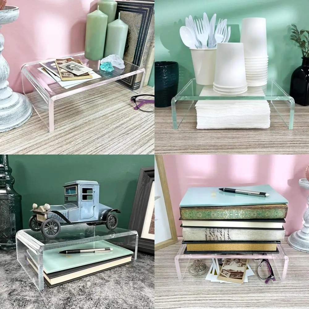 

Прозрачная акриловая прямоугольная подставка для демонстрации, 3 дюйма высотой x 10 дюймов шириной x 6 дюймов глубиной, толщина 3/8 дюйма, набор из 2 штук