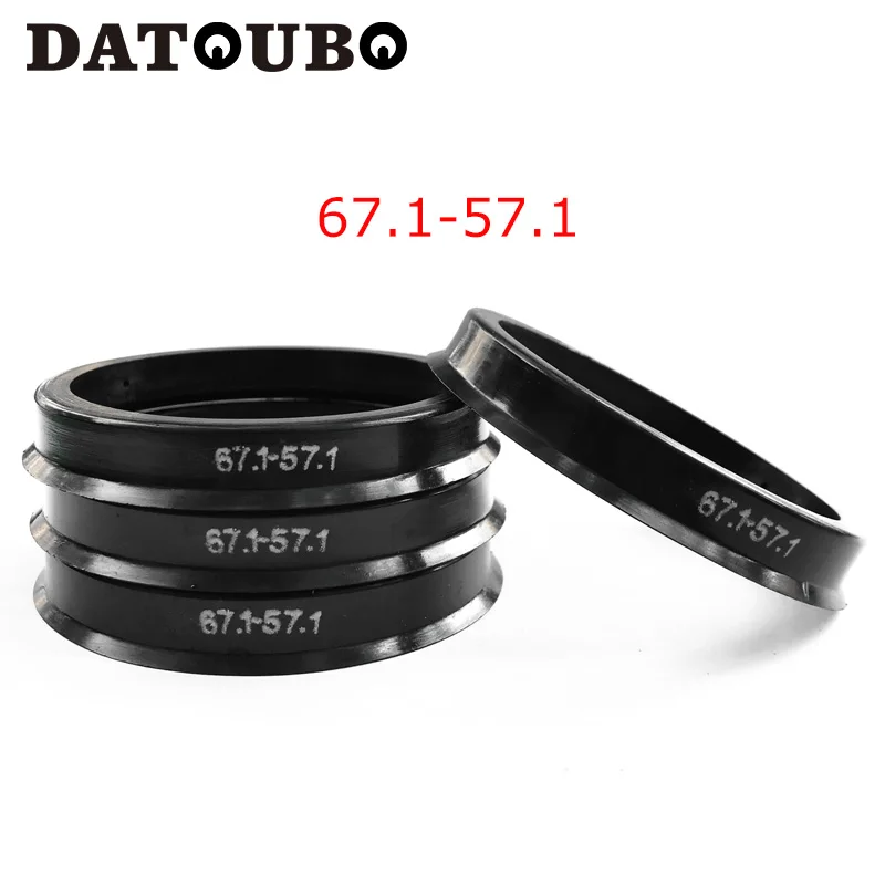 DATOUBO 4 قطعة أسود البلاستيك سيارة عجلة 67.1 مللي متر-54.1 مللي متر. 67.1-60.1 مللي متر. 67.1-59.1 مللي متر. 67.1-56.1. 67.1-63.1 ، 67.1 إلى 57.1 تتمحور خواتم