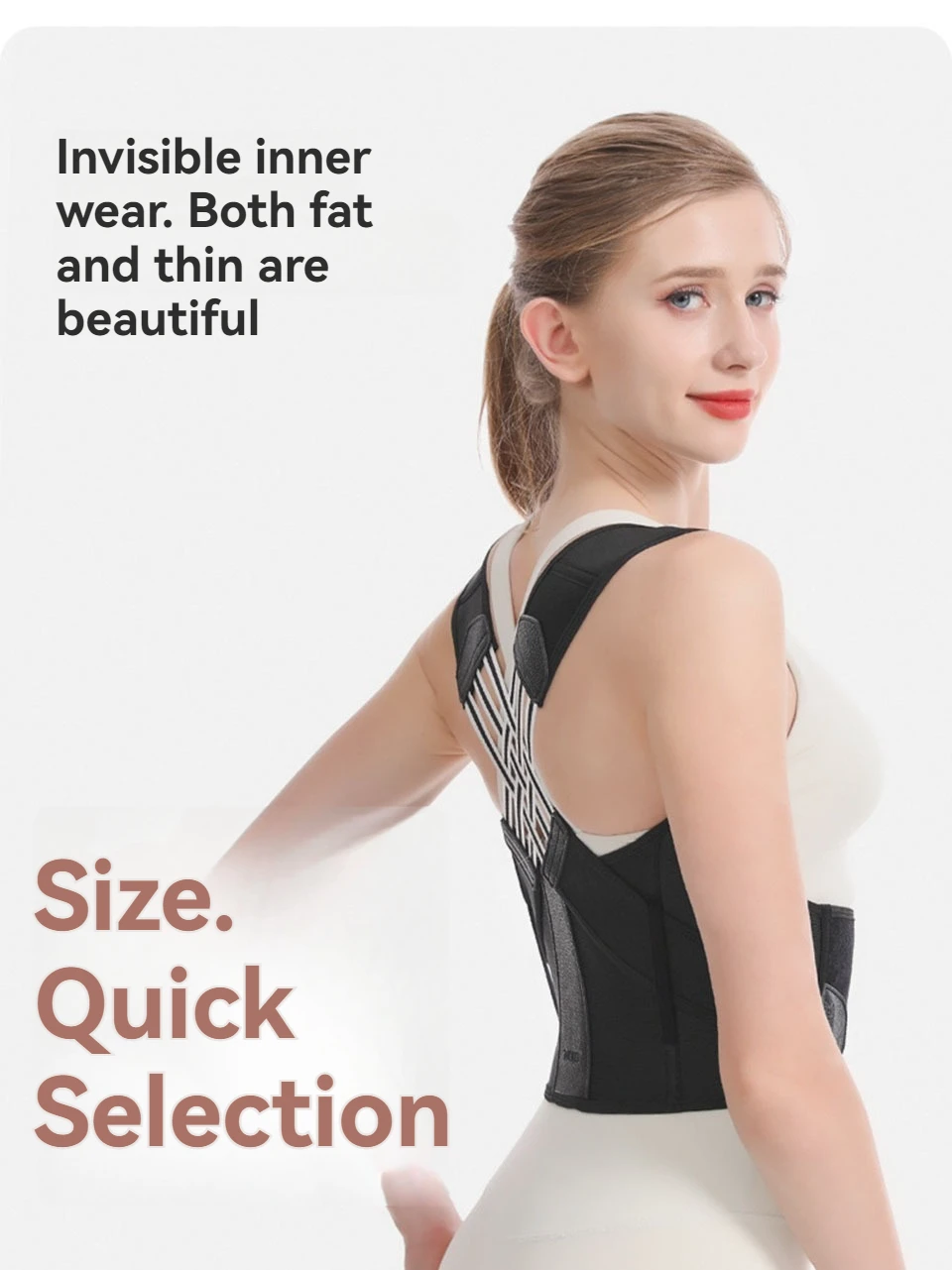 AOLIKES New Back Posture Corrector Brace for Women Men Breathable Back Posture Correction Back Support Belt Adjustable Shoulder