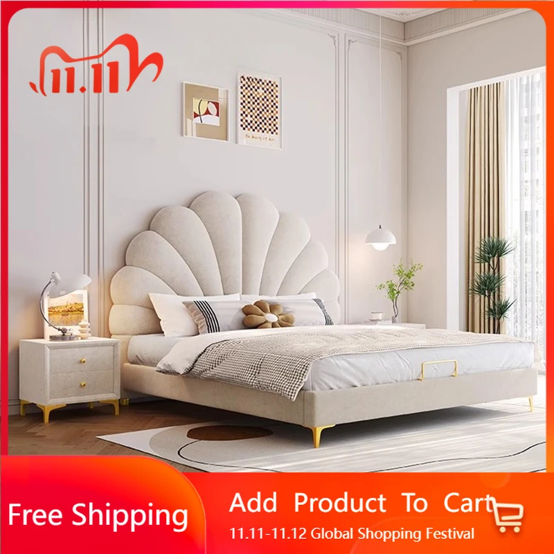 

Girls Design Bed Double Modern Sofa Bedroom Loft Frame Massage Bed Platform Princess Letto Matrimoniale Lounge Suite Furniture
