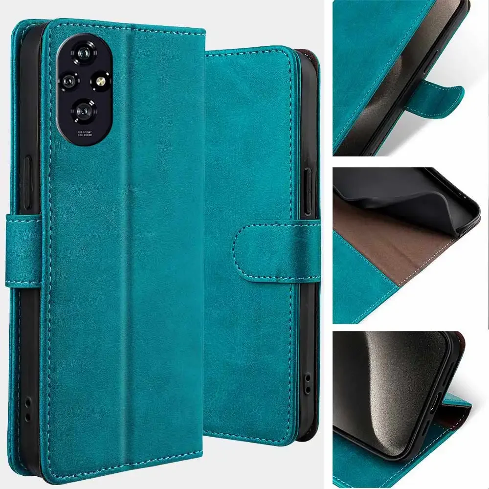 For Honor 200 5G Flip PU Leather Wallet Case RFID Blocking Multi-Card Holder Phone Cover for Honor 200 Lite 5G Phone Bag Funda