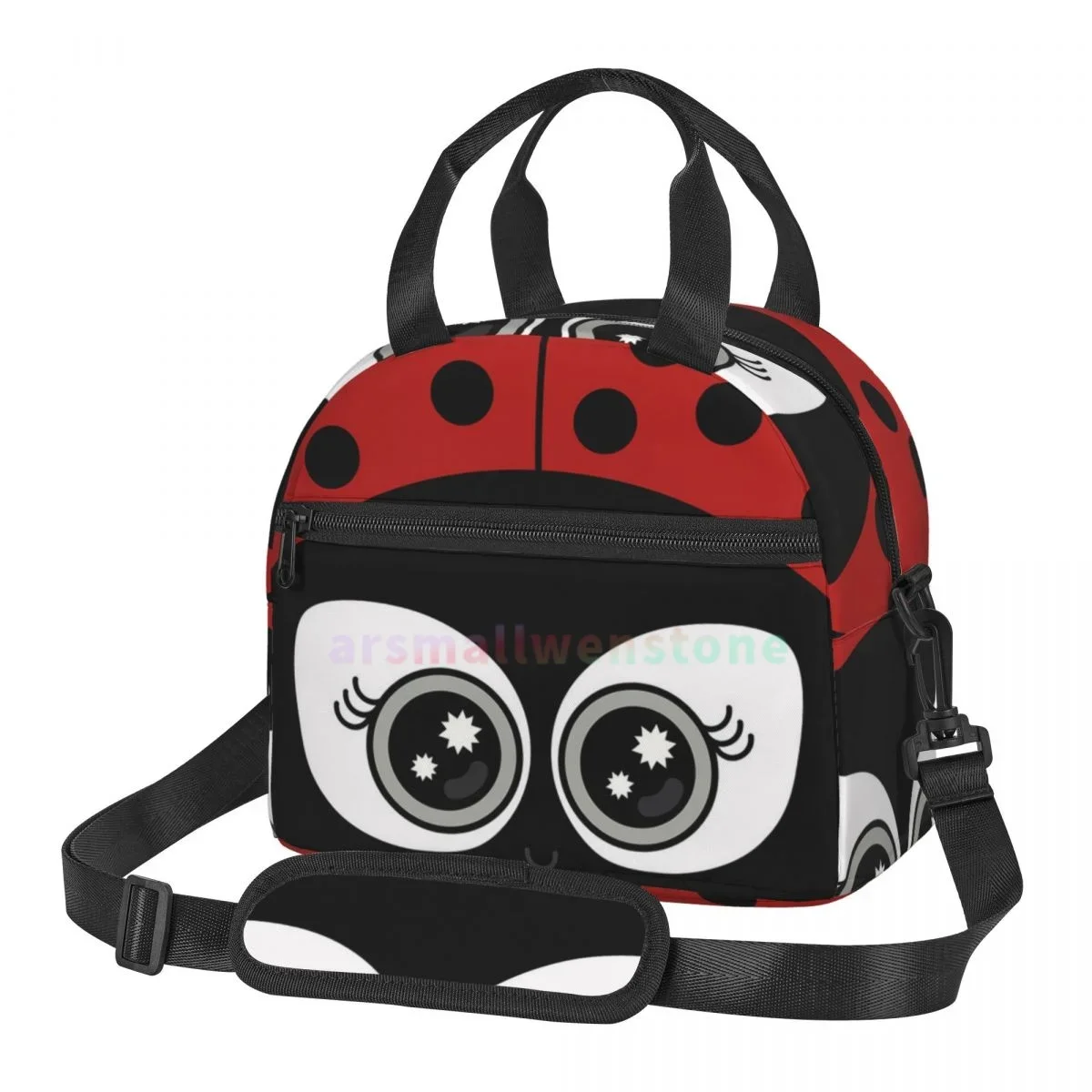 

Cute Cartoon Ladybug Lunch Bag for Women Portable Thermal Insulated Lunch Box Picnic Multifunction Food Tote