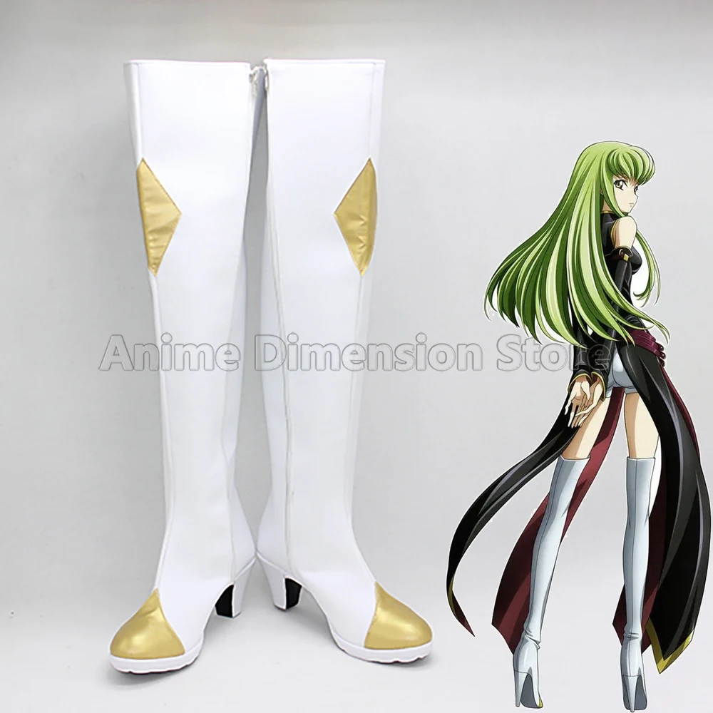 C.C. Cosplay Shoes Anime Code Geass Queen CC Role Paly Boots For Women Girls