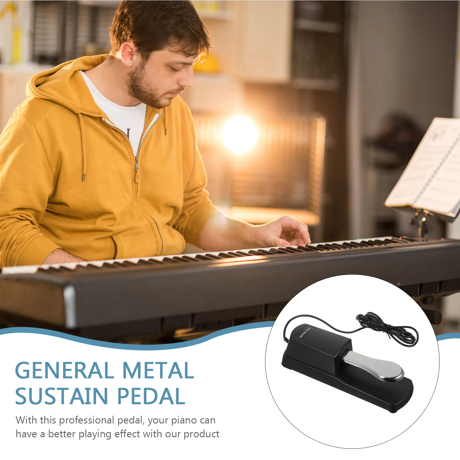 

Sustain Pedal Keyboard Piano Keyboards Foot Musical Instrument Accessories for Damper