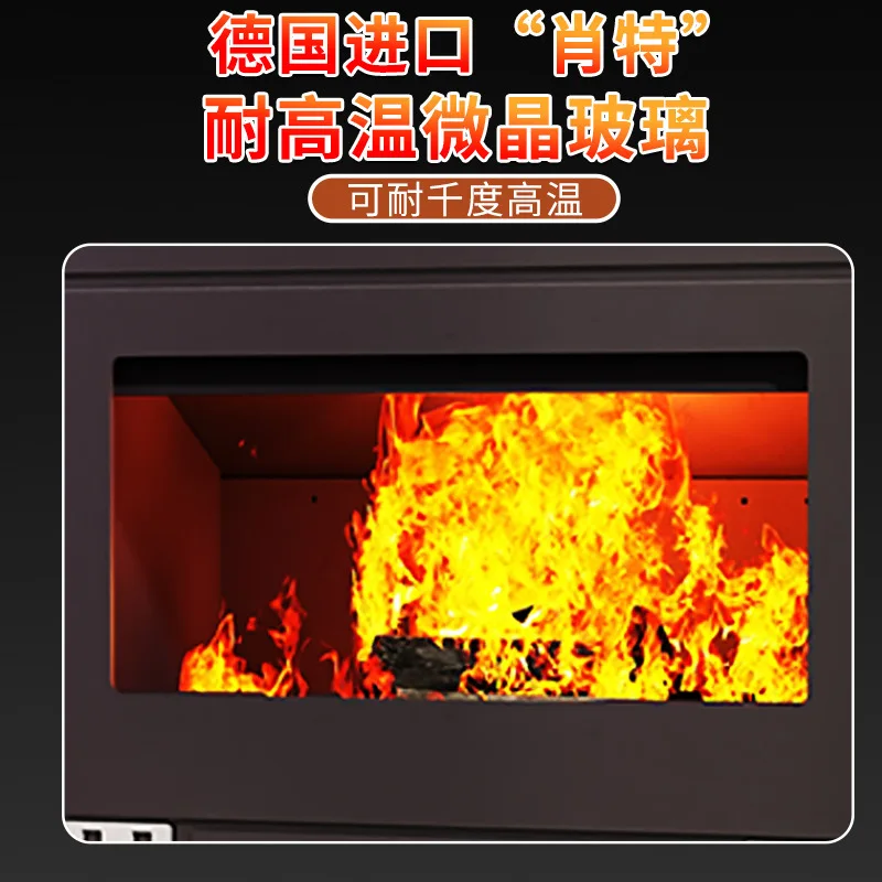 Four chauffant en acier inoxydable pour cheminée à bois, feu réel, pour salle d'hiver, maison moderne, pays