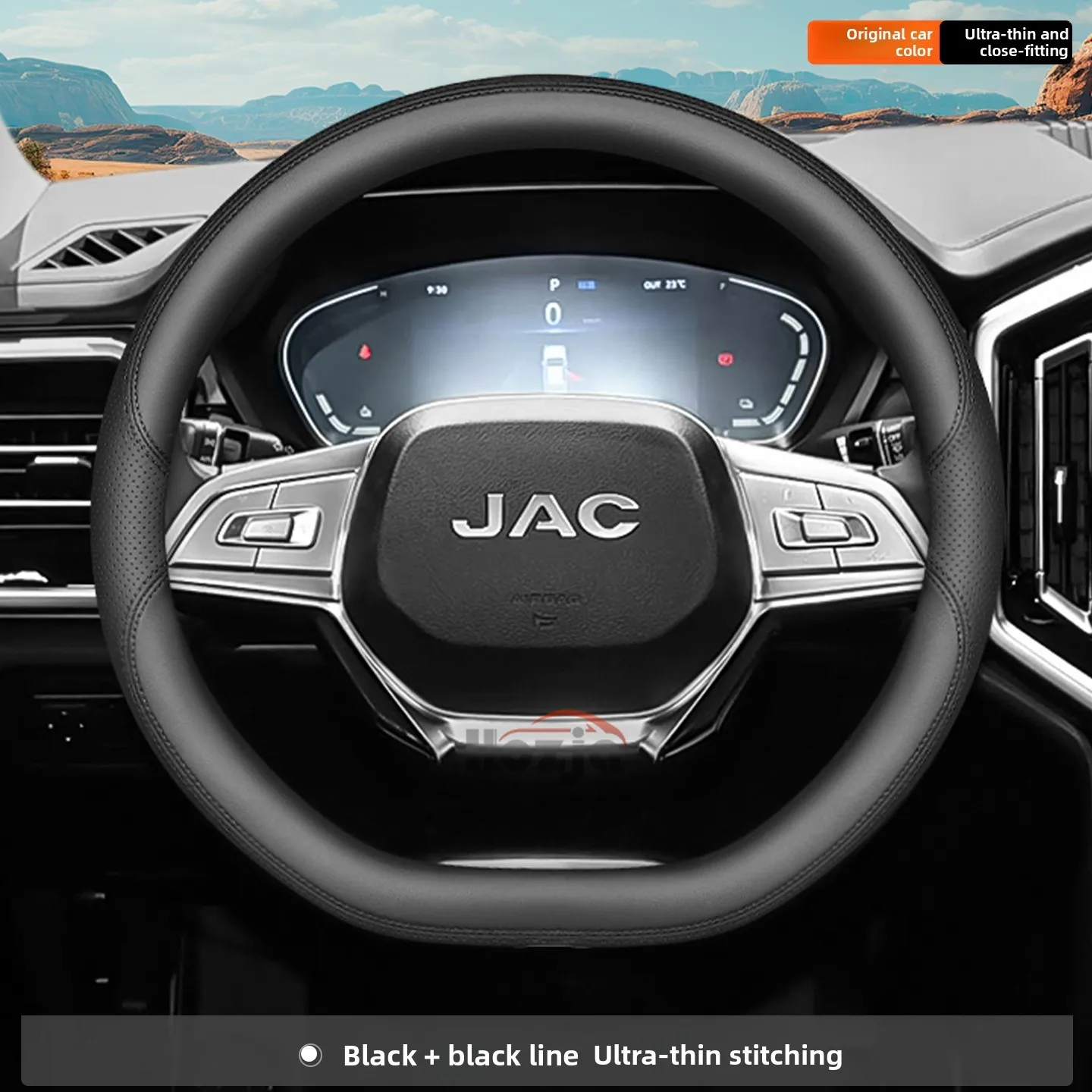 Leather Car Steering Wheel Cover for JAC JS2 JS3 JS4 JS8 T6 T8 T9 J2 S2 S3 S7 J3 J6 J7 4 8 Accessories