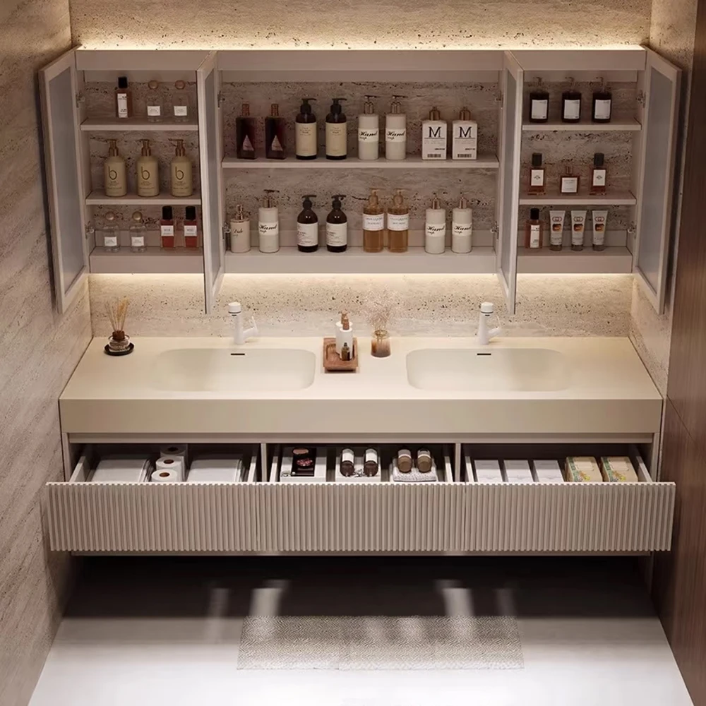 Armadietto da bagno, armadietto da appoggio per articoli da toeletta, armadietto per hotel, appartamento personalizzato