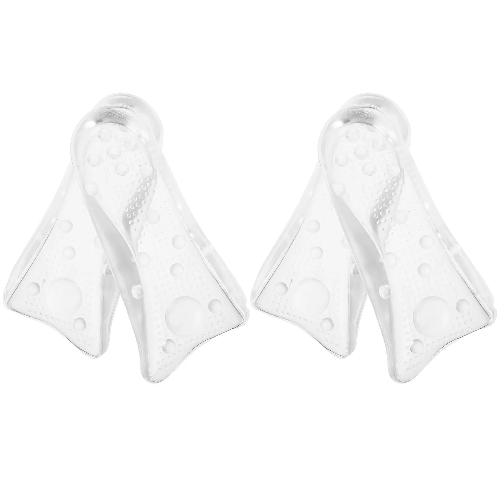 

2 пары прозрачных силиконовых гелевых подушечек для пяток с поддержкой свода стопы, амортизирующие вкладыши для обуви, полноразмерные, для бега и спорта