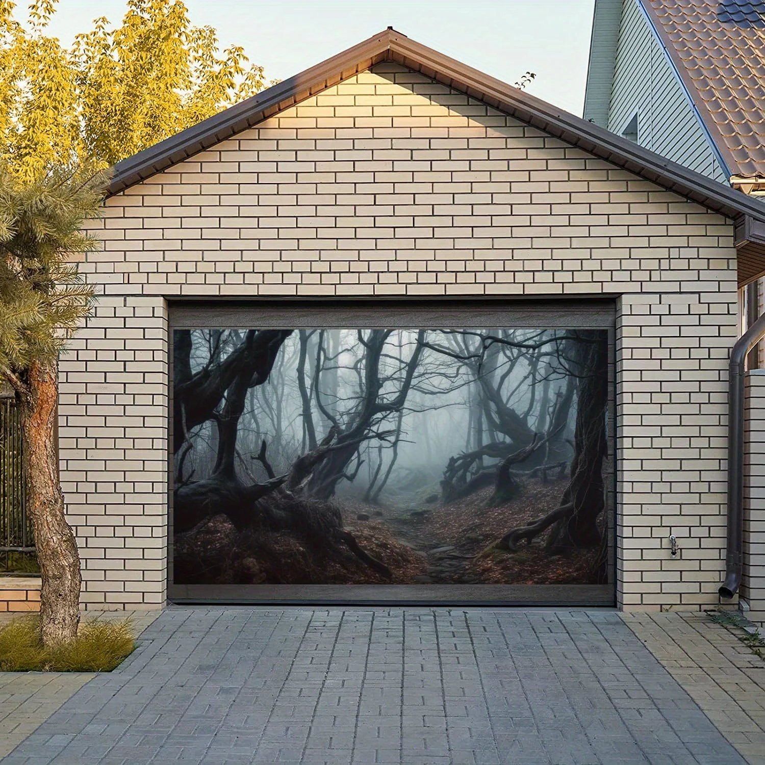 Halloween Eve Ghost Forest Hintergrundstoff – Keine Strom erforderlich, geeignet für Fotos und Partys
