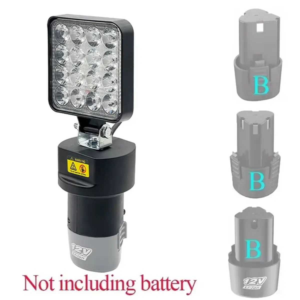 2X 16 Beads LED Working Light Spotlight Portable Handheld Lamp for Lomvum DeYun ZhiPu FuGe 12V BL101