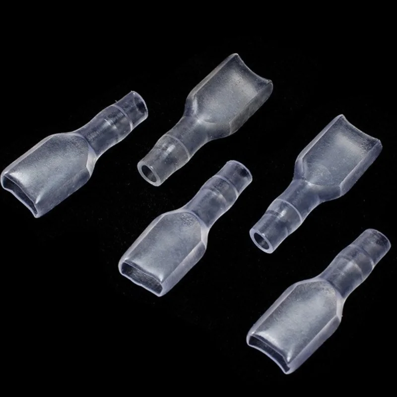 100 قطعة غطاء شفاف لموصل محطة تجعيد 6.3 مللي متر #5