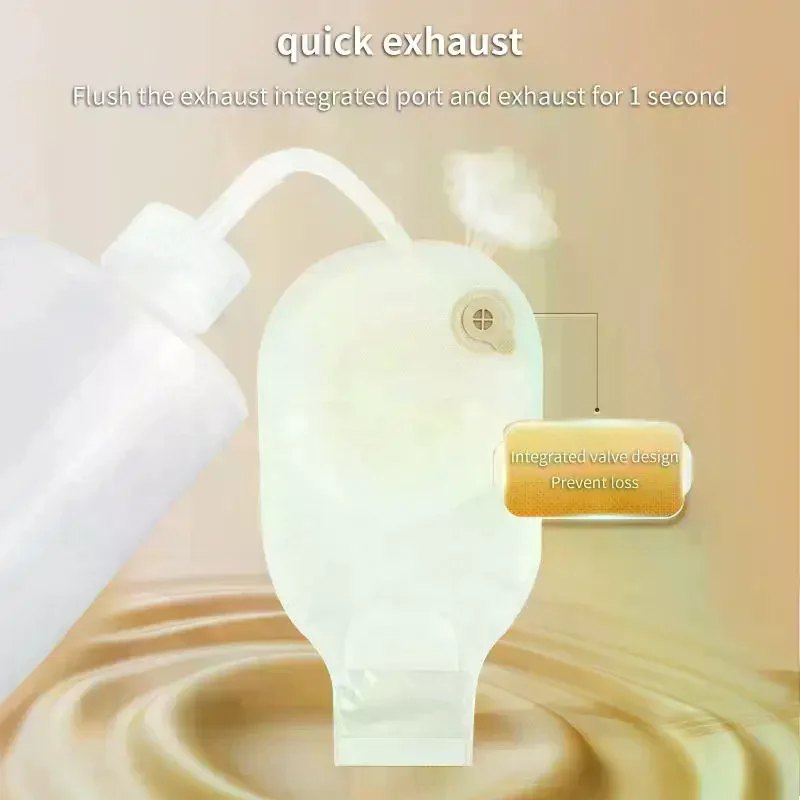 /JCS/1Pcs Exhaustable Colostomy Bags 65mm Hole Drainable Ostomy Bags Stoma Care Pouch With Clips Closure Colostomy Bag