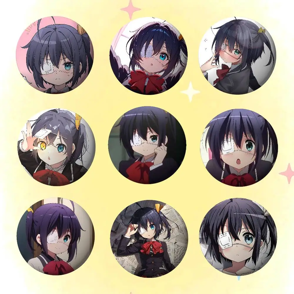 Kawai-R-rIkka-Takanashi-S Enamel Pins Handmade Round Brooch L Killer Yagami Light Cosplay Badge Backpacks Jewelry Gifts