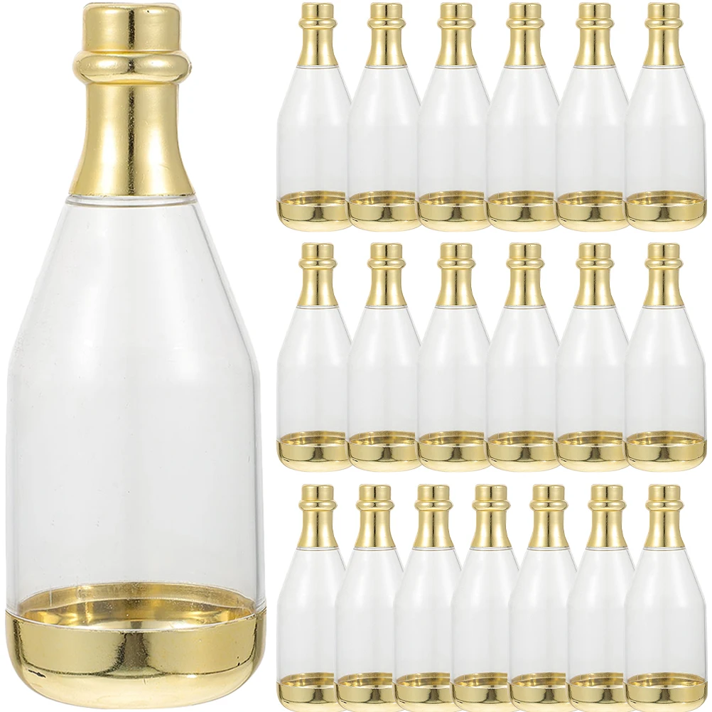 10pcs Champagne Bottle Shape Gift Packing Box Chocolates Candy Boxes for Wedding Baby Shower Birthday Christmas Party Decoration