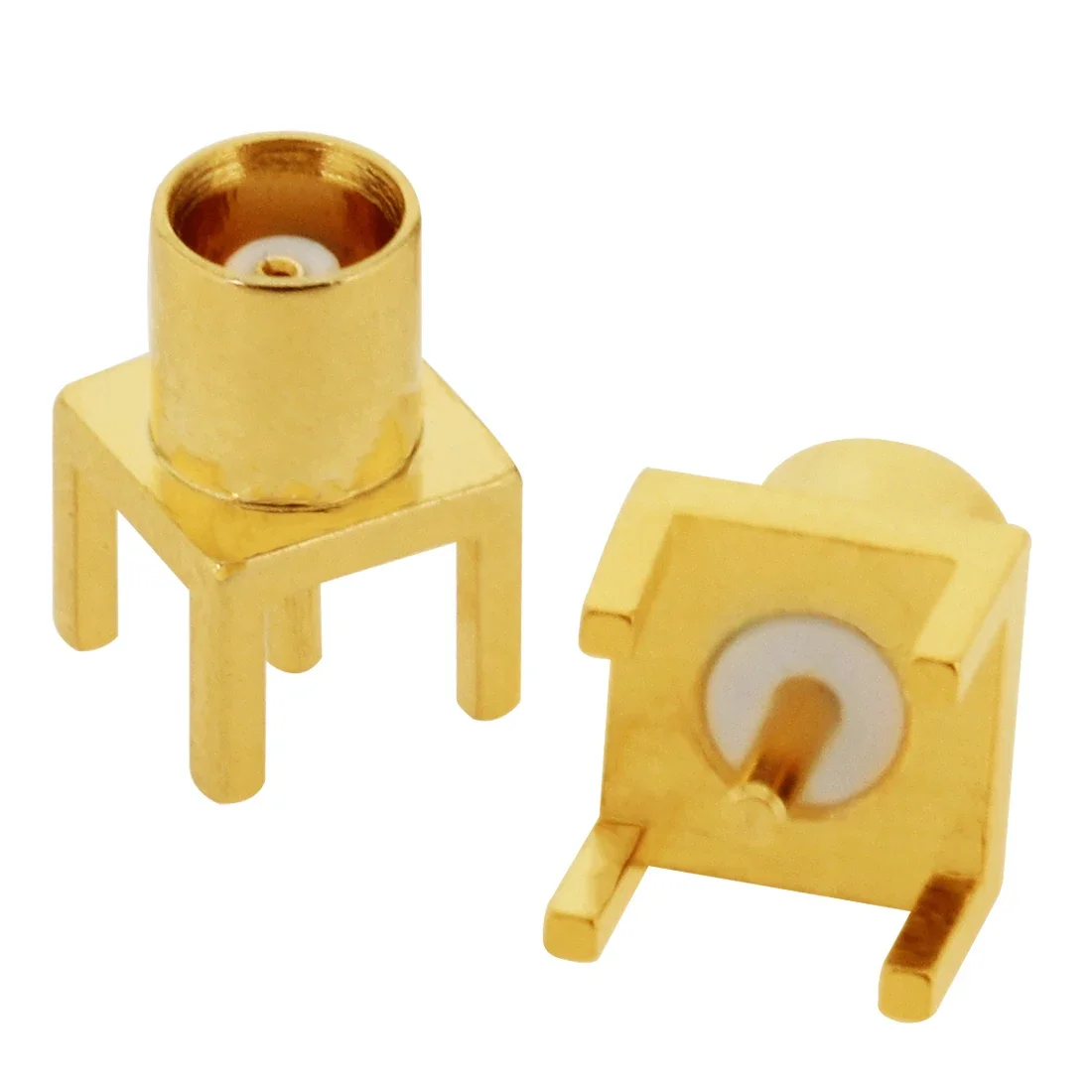 1Pcs/lot MCX MMCX Male Female PCB Mount Straight RF Coax Connector Right Angle 90-Degree Goldplated Welding Terminal New