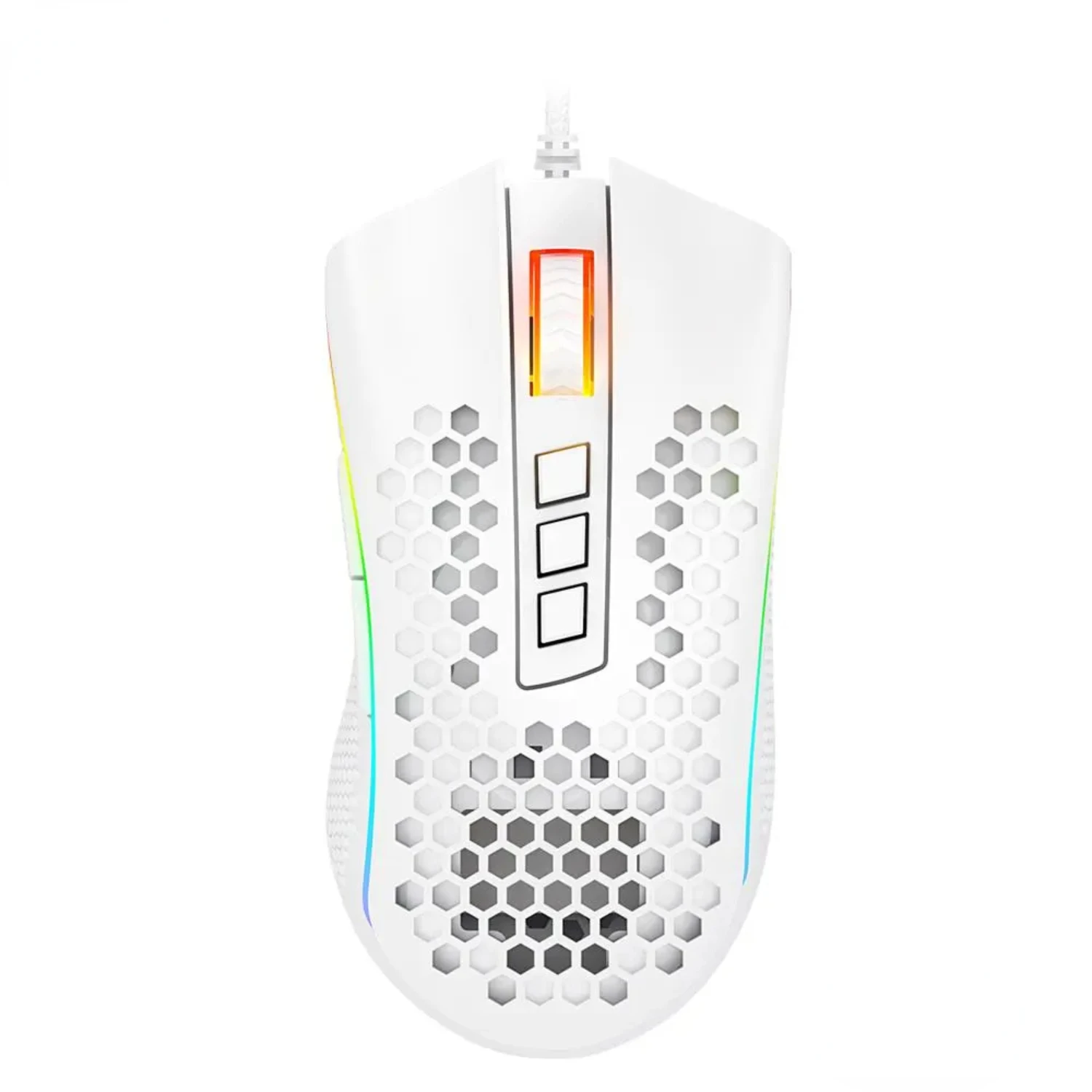 Ultra Lightweight Storm M808 Honeycomb Gaming Mouse with 12400 DPI for PC Laptop, Programmable RGB Wired USB Mice, Ideal for Com