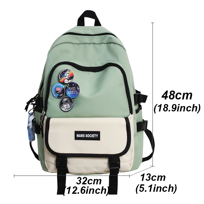 New Casual Waterproof College Backpack Men Designer Book Bag Unisex Students Laptop Backpacks Canvas Student School Bags For Men