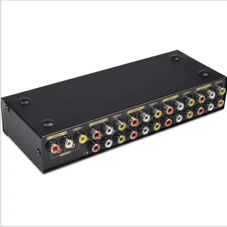 AV Switch Box 2/4/8 in 1 out AV Audio Video Signal Composite for HDTV LCD DVD 3 RCA Switcher 8 to 1 Selector not Splitter