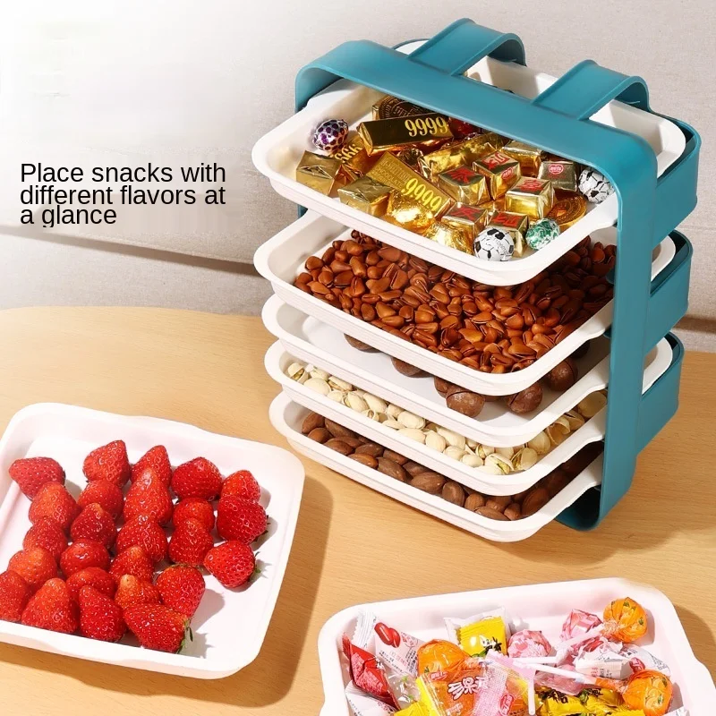 Creativity Of Kitchen Wall Mounted Side Dish Tray, No Hole, Household Food Preparation Storage Shelf, Layered Food Storage