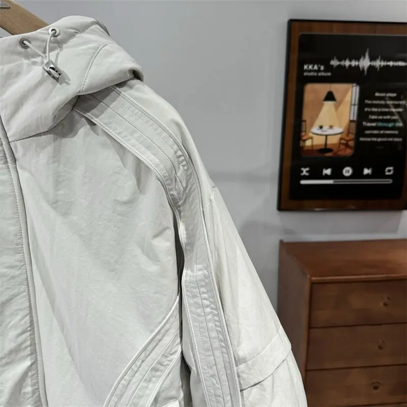 2026 Winter Thickened Hooded Jackets Men's Solid Color Down Cotton Coats Male Trend Loose Casual Cotton-padded Parkas C963