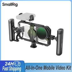 SmallRig All-In-One Mobile Video Phone Cage Kit Co-design Edition With 67mm VND 2-32 Filters Adapter Handle Dock Station 4596