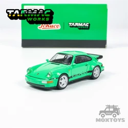 Tarmac Works 1:64 911 Turbo Green Diecast Model Car