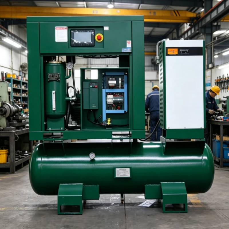 Screw Air Compressor Touch Screen Control Low Running Cost For Textile Printing Packaging Automation Equipment