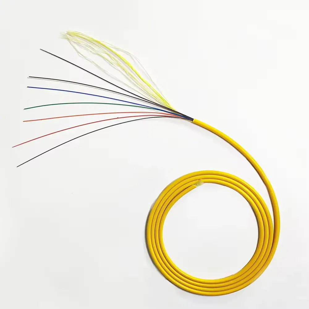 Optical Fiber Cable Indoor FTTH Single Mode 4/6/8 Core 9/125um G652D PVC Fiber Optic Cable