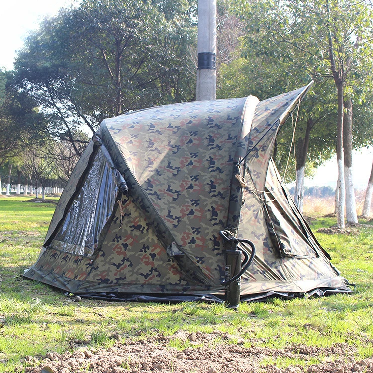 Camping beach tent outdoor double camouflage camping tent integrated quick-opening inflatable fishing tent