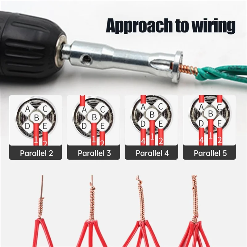 

AA19 5 шт. инструмент для зачистки и скручивания проволоки, инструмент для скручивания проволоки для дрели, инструмент для зачистки и скручивания проволоки для быстрого зачистки