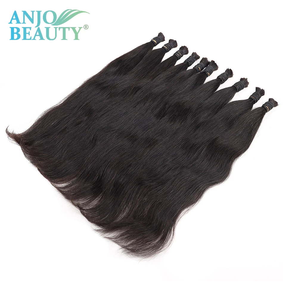 Extensions de cheveux humains d\'origine pour tressage, cheveux d\'origine vietnamienne, sans trame