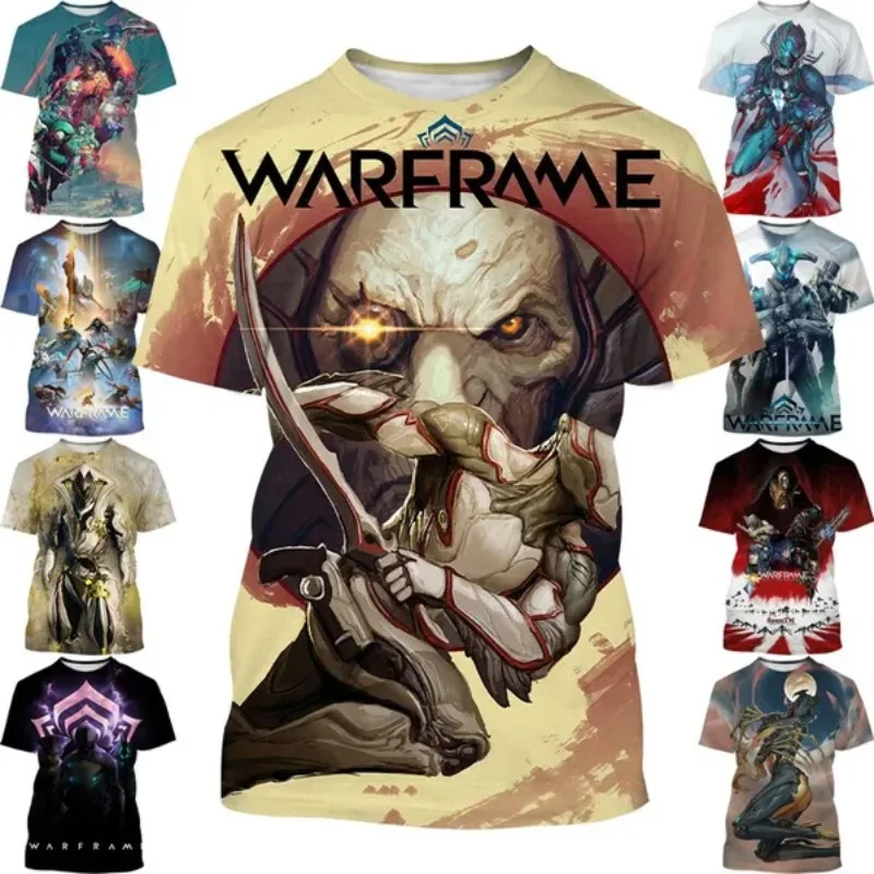 

Game Warframe 3D Printed T-shirt Men's Summer Round Neck Fashion Short Sleeve Hip Hop Harajuku Casual Cosplay Men's Clothing