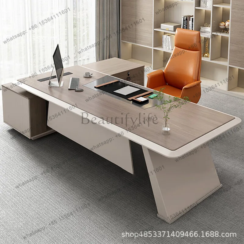 High-end fashion atmosphere simple manager table light luxury office simple supervisor table