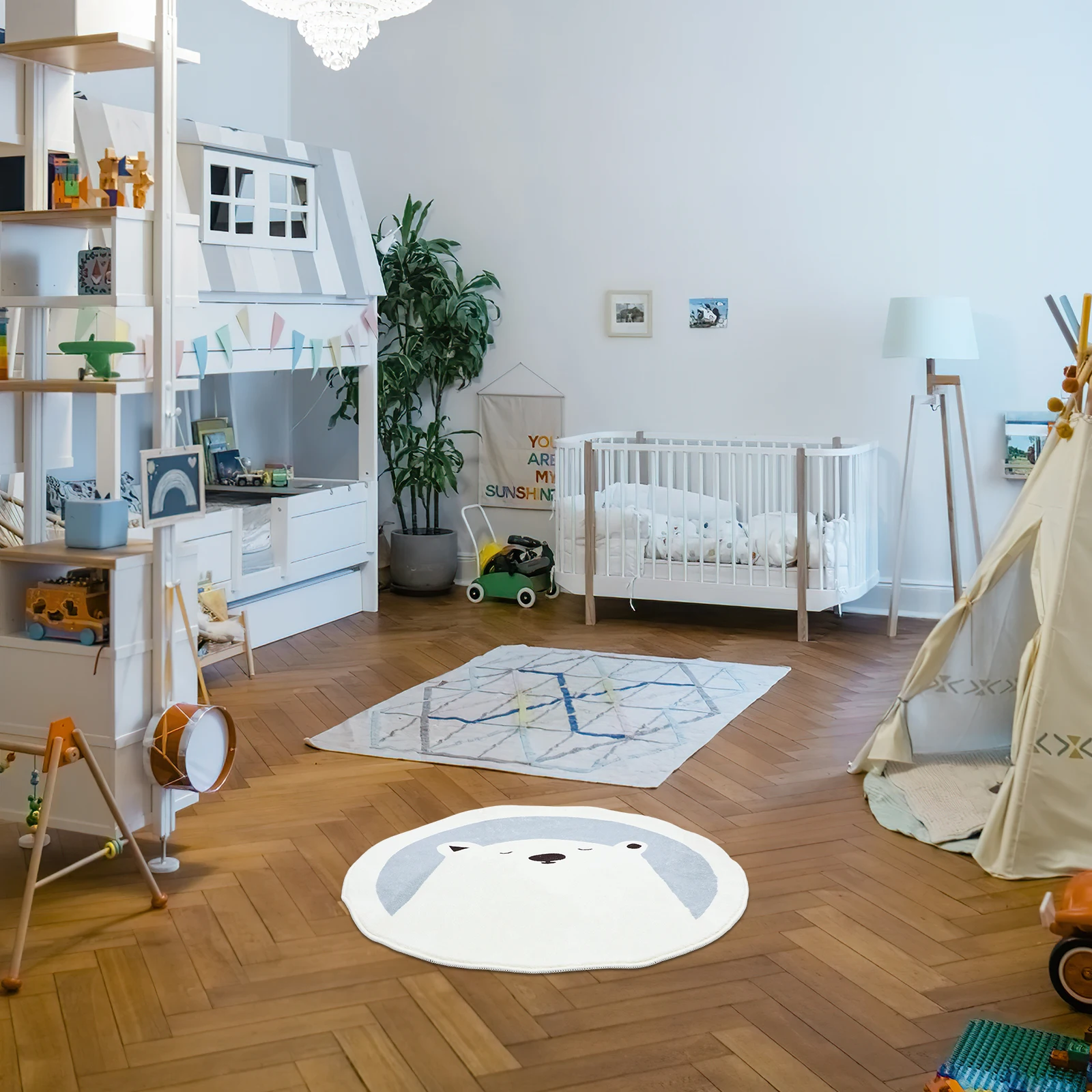 

Round Area Animal Kids Play Area Rug Kids Play Rugs Cartoon Nursery Carpet Children Crawling Mat Baby Room Soft Polyester