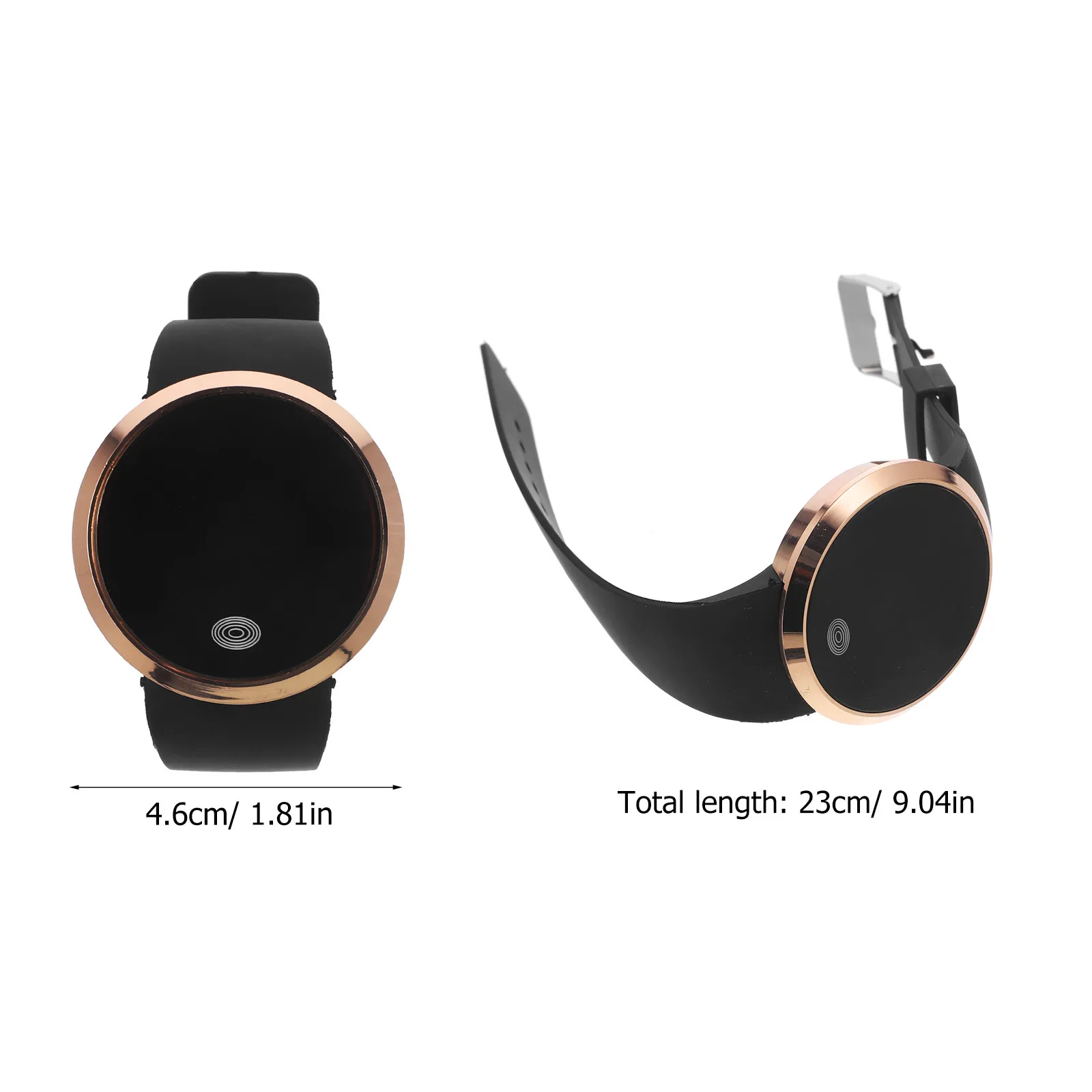Men Women LED Alloy Wrist Watch Black Band Fashion Touch Screen Digital Bracelet Birthday Couples Gift Electronic