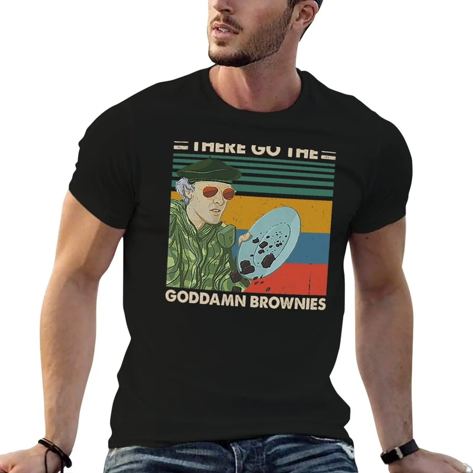 Camiseta There Go The Goddamn Brownies, camisetas informales para hombre, paquete de camisetas de algodón para hombre, camiseta blanca