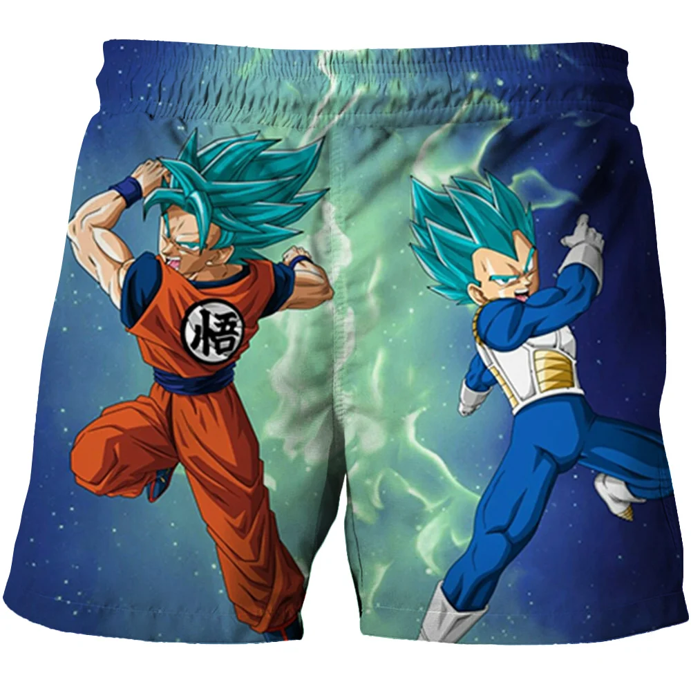 

2026 Japanese Cartoon Dragon Ball Z Children's Boys Shorts Beach Pants Summer Cartoon Cute Boys Beach Pants Shorts