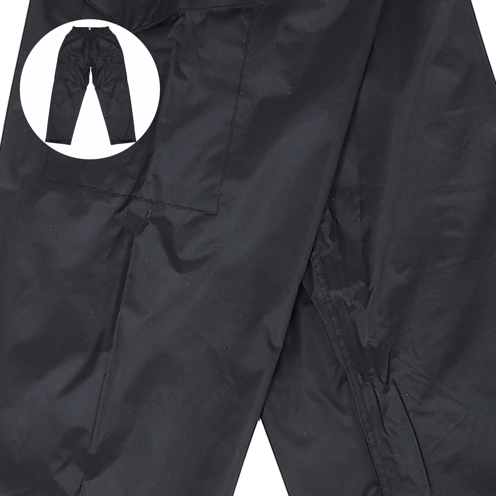 

Легкие водонепроницаемые дождевые брюки с эластичным поясом, износостойкая уличная дождевая одежда для кемпинга, пеших прогулок, велоспорта