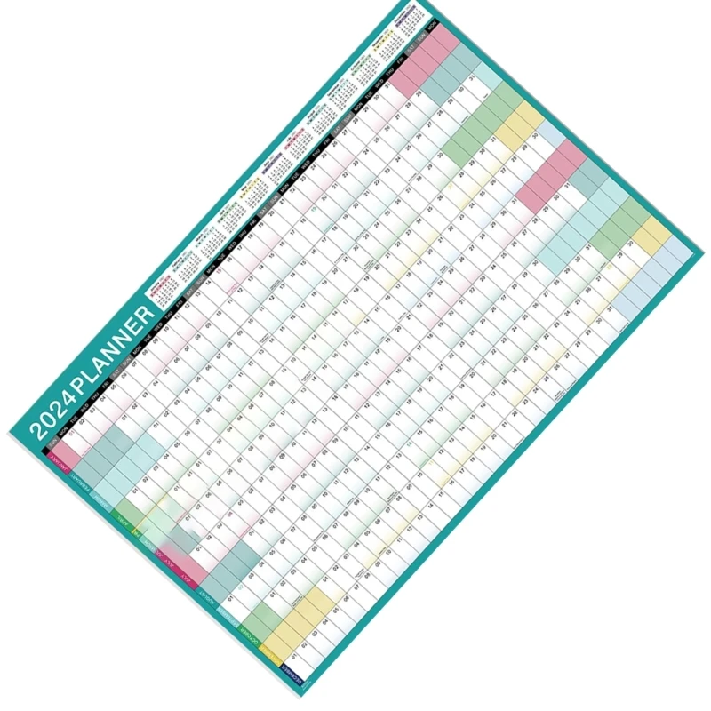 Lịch kế hoạch hàng năm 2024 Lịch kế hoạch cả năm 2024 từ ngày 1. 2024- 12. 2024, Công cụ lập kế hoạch tổ chức tại nhà 50x30cm