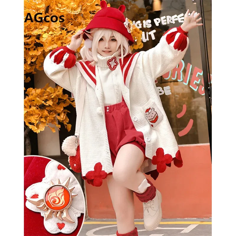 

AGCOS Presale Genshin Impact Klee Winter Solstice Cosplay Costume Woman Lovely Daily Suits Klee Cosplay