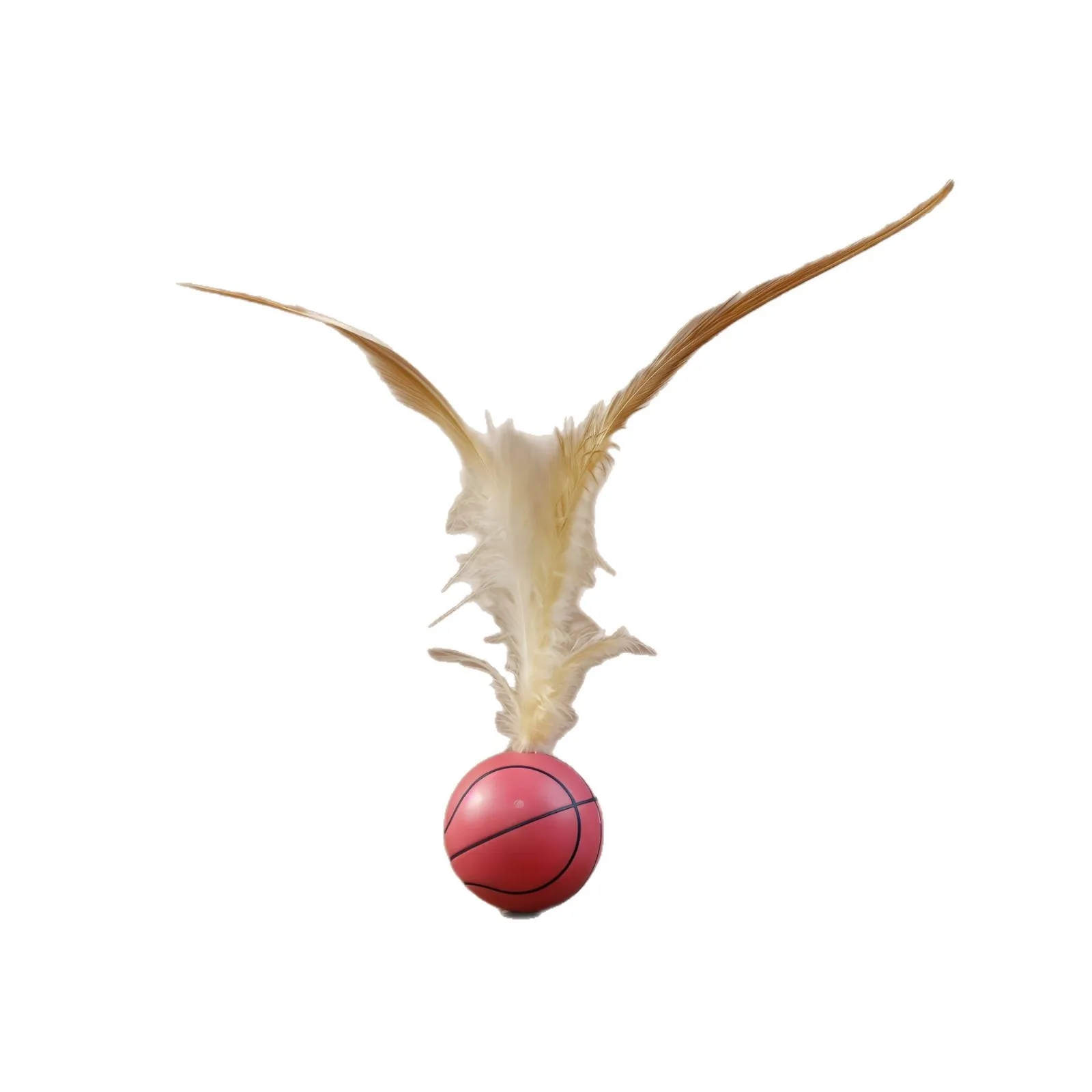 Pelota de plumas elástica para gatos – juguete interactivo rebote - imagen 5