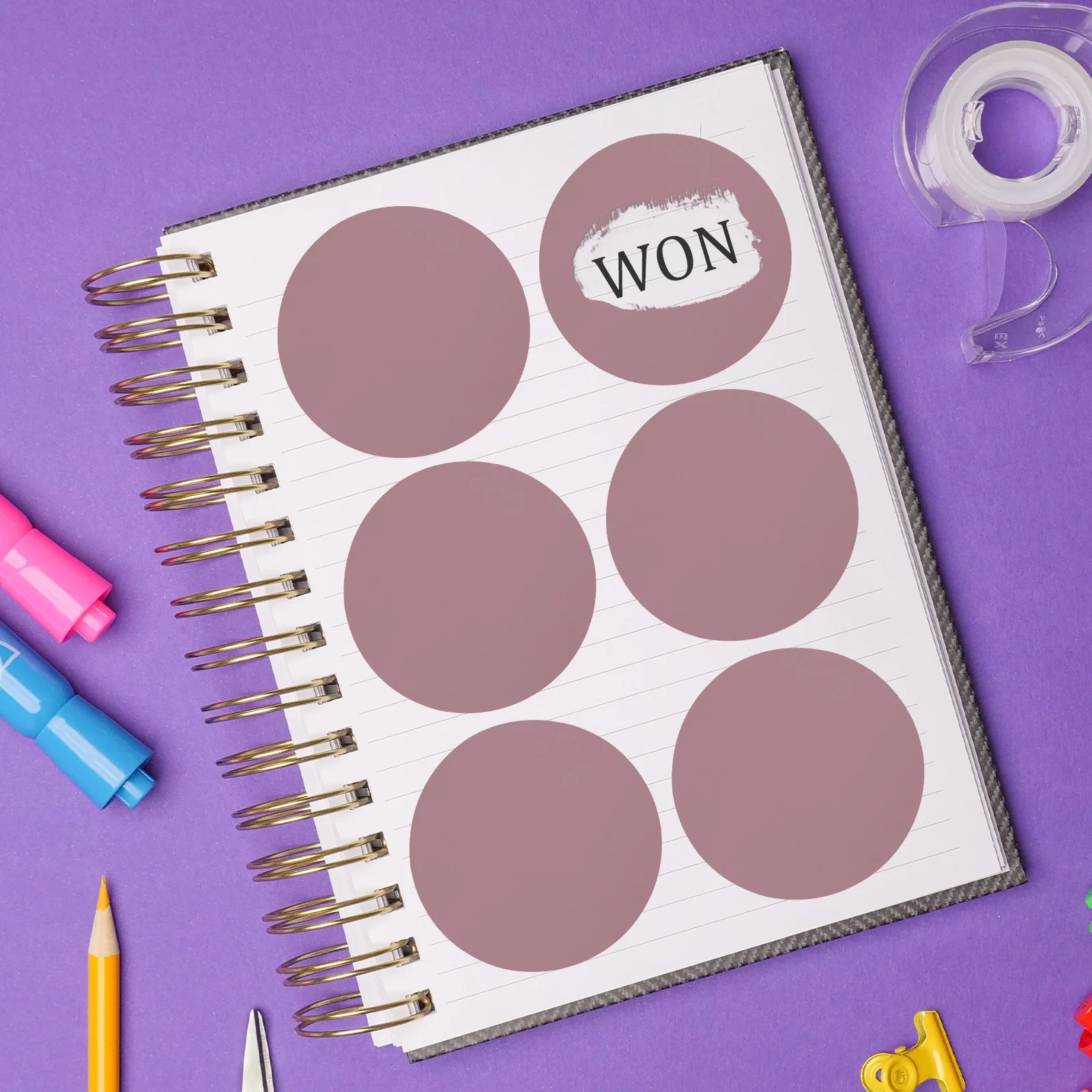 

1 Roll Round Scratch Off Stickers Adhesive DIY Coating for Scratch Cards Party Rewards Scratch-Off Stickers