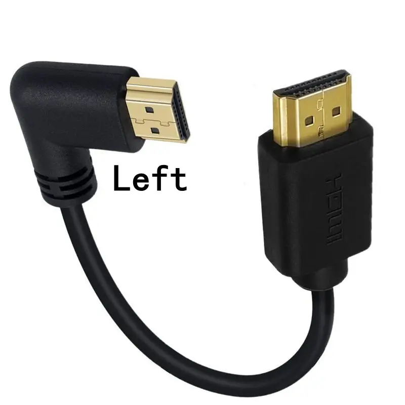 4K kabel 2.0 kompatybilny z HDMI 90/270 stopni kabel HDTV 15CM 0.6M 1.8M 1080P 3D dla projektor do komputera TV PS3 4 Ultra 3D komputer