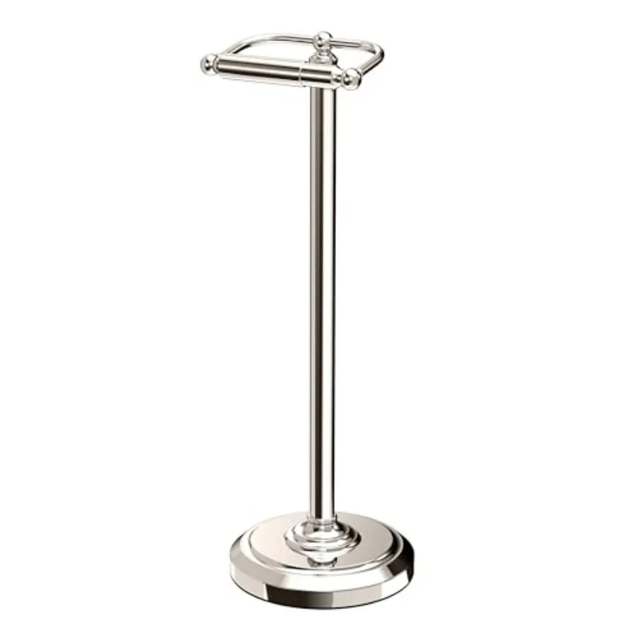 

1436PN Toilet Paper Holder Stand, Freestanding Floor Stand for Bathroom,,Weighted Base, 22 Inch