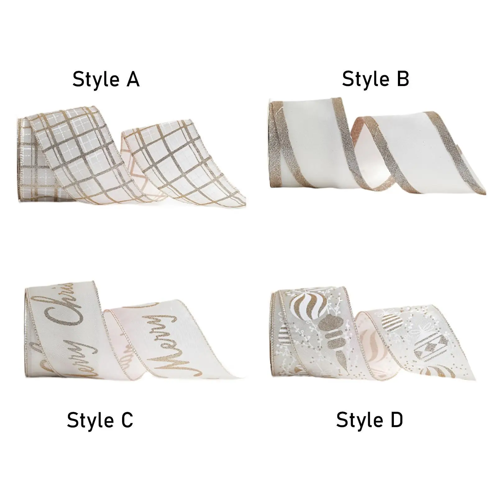 Fita de Natal para decoração de árvores e projetos de artesanato