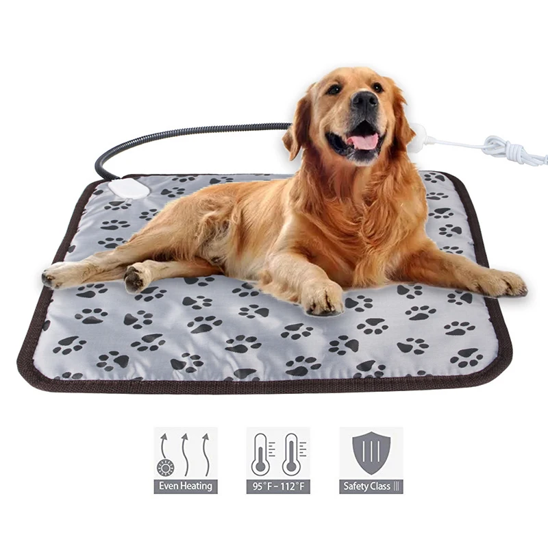 Dog Cat Electric Blanket Heating Pad Pet Bed Mat Waterproof Anti-Bite Adjustable Temperature Chair Cushion Wear-resisting