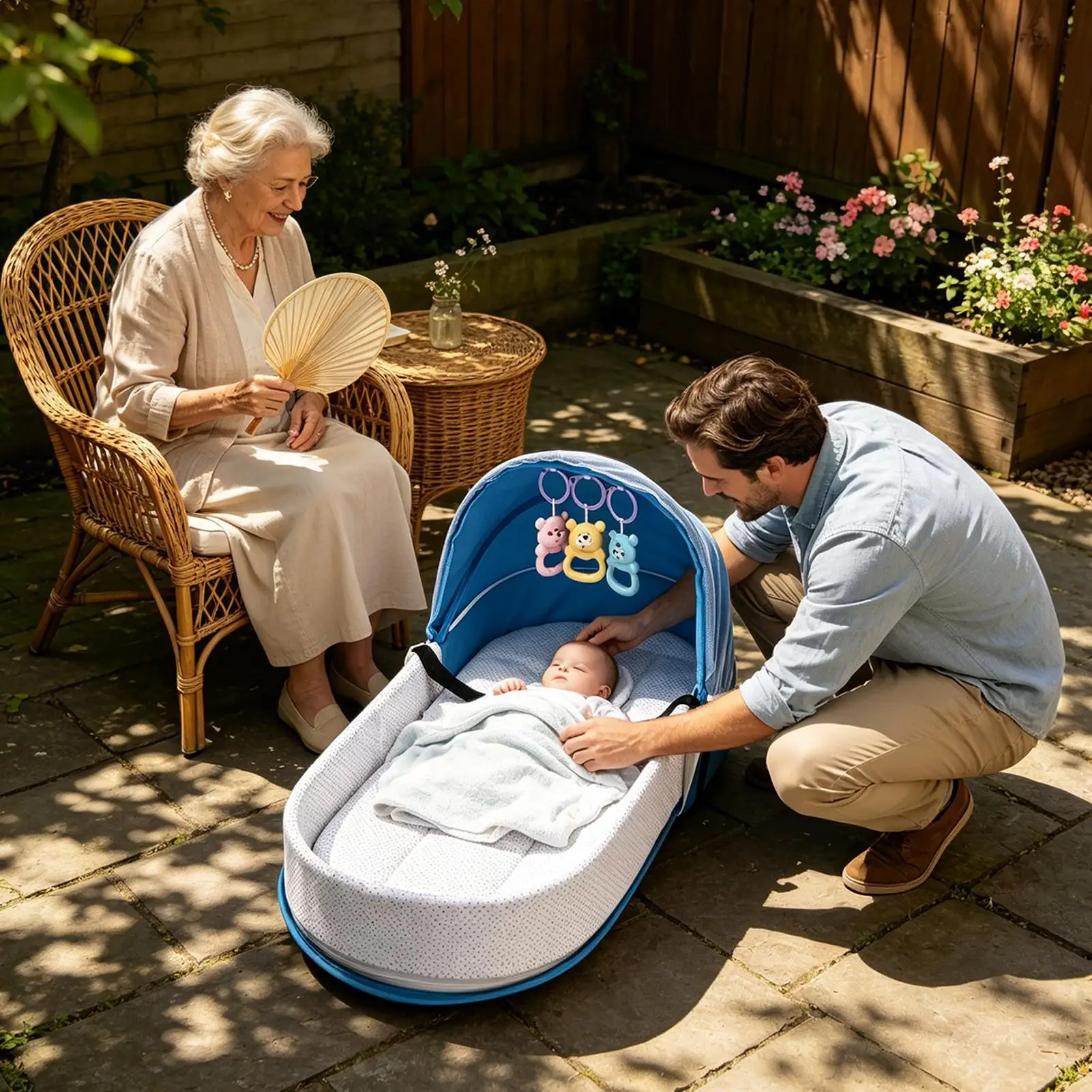 Travel Bed For Kids Foldable Breathable Bassinet With Isolation Fence Kids Travel Bed For Outdoor Camping Airplane Sleeping Yard