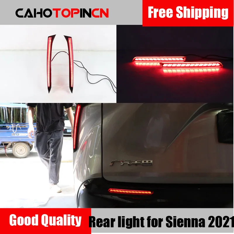 

Car LED Rear Bumper Light For Toyota Sienna 2021 2022 Reflector Taillights Fog Lamp Reverse Lights Backup Brake turn signal