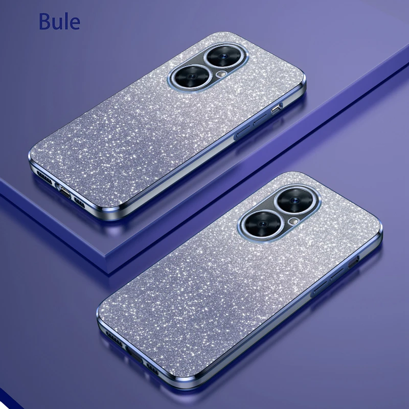 For Huawei Nova 11i Case Huawei Nova 11i Phone Case MAO-LX9 MAO-LX9N Luxury Gradient Glitter Plating Silicone Back Cover Funda